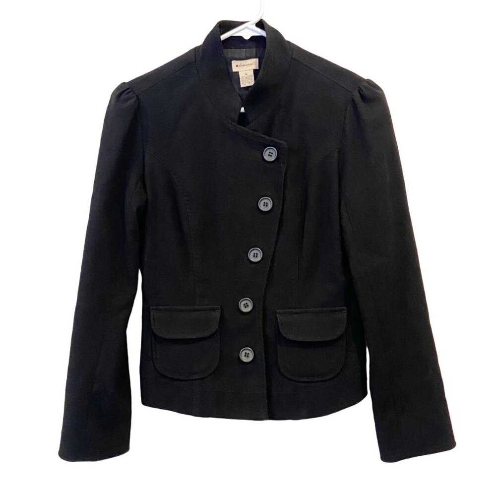 Elevenses Black Jacket With Ruching In Back Size 4